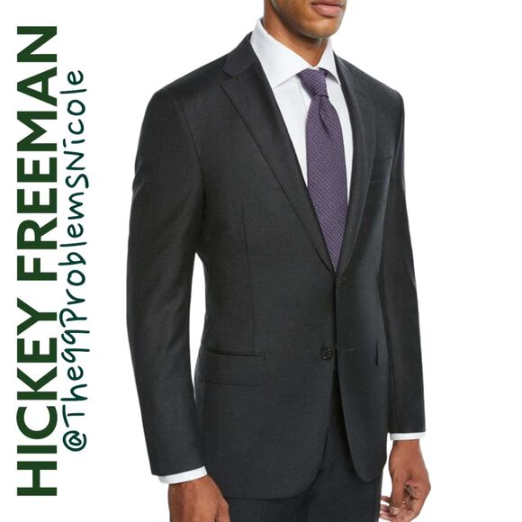 Hickey Freeman Tasmanian Solid Grey Blazer